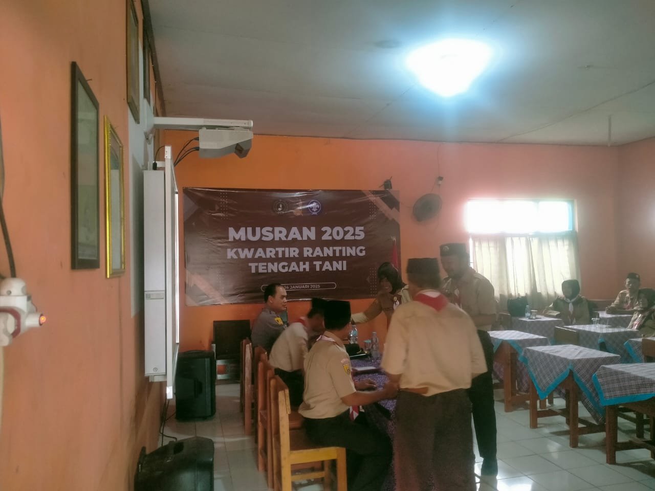 Anggota Koramil 0620-02/Tengahtani Hadiri Musran dan Pelantikan Majelis Pembimbing Ranting